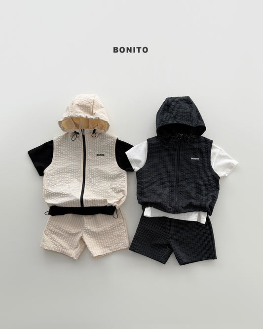 Zip-Up Vest Set