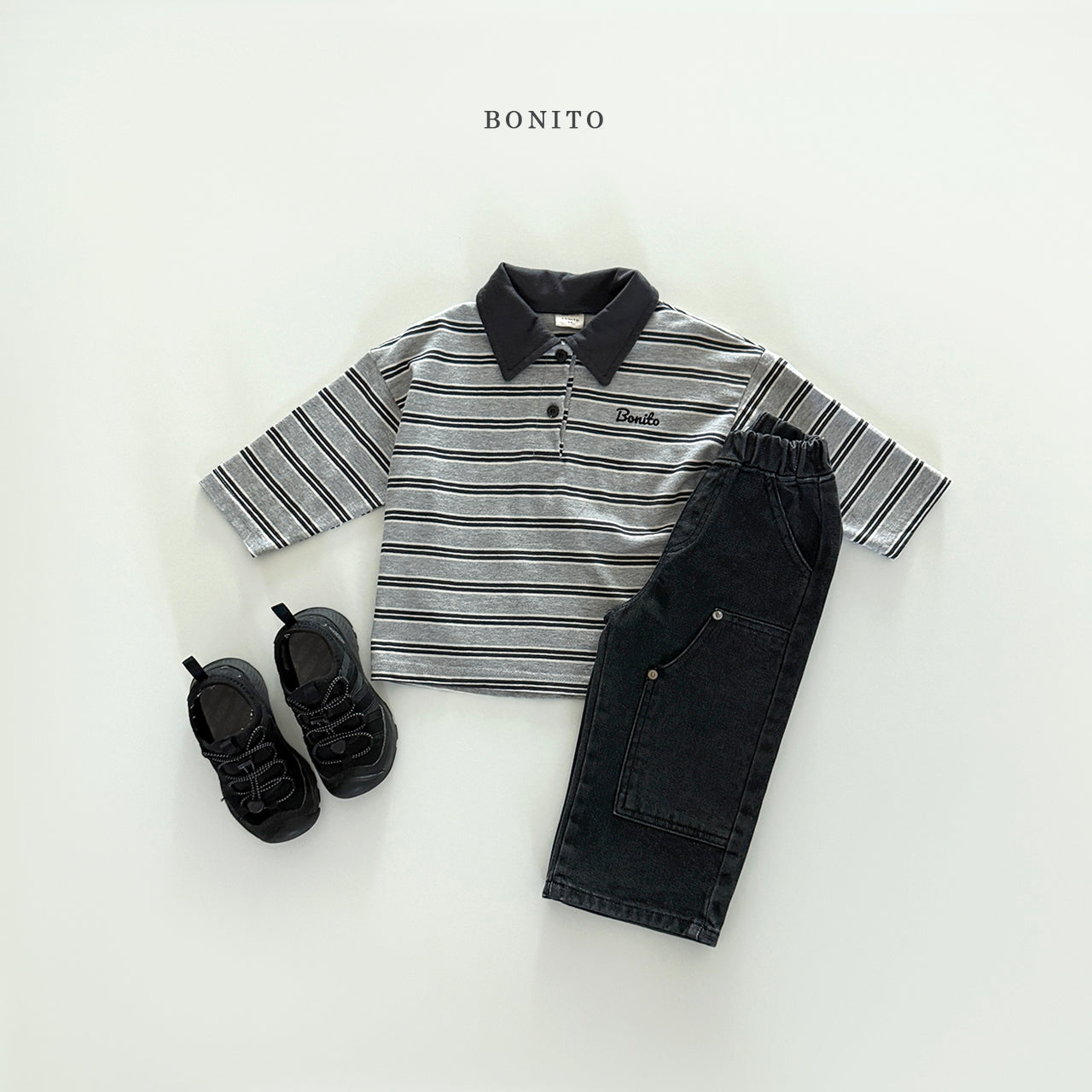 Stripe Collared T-shirt