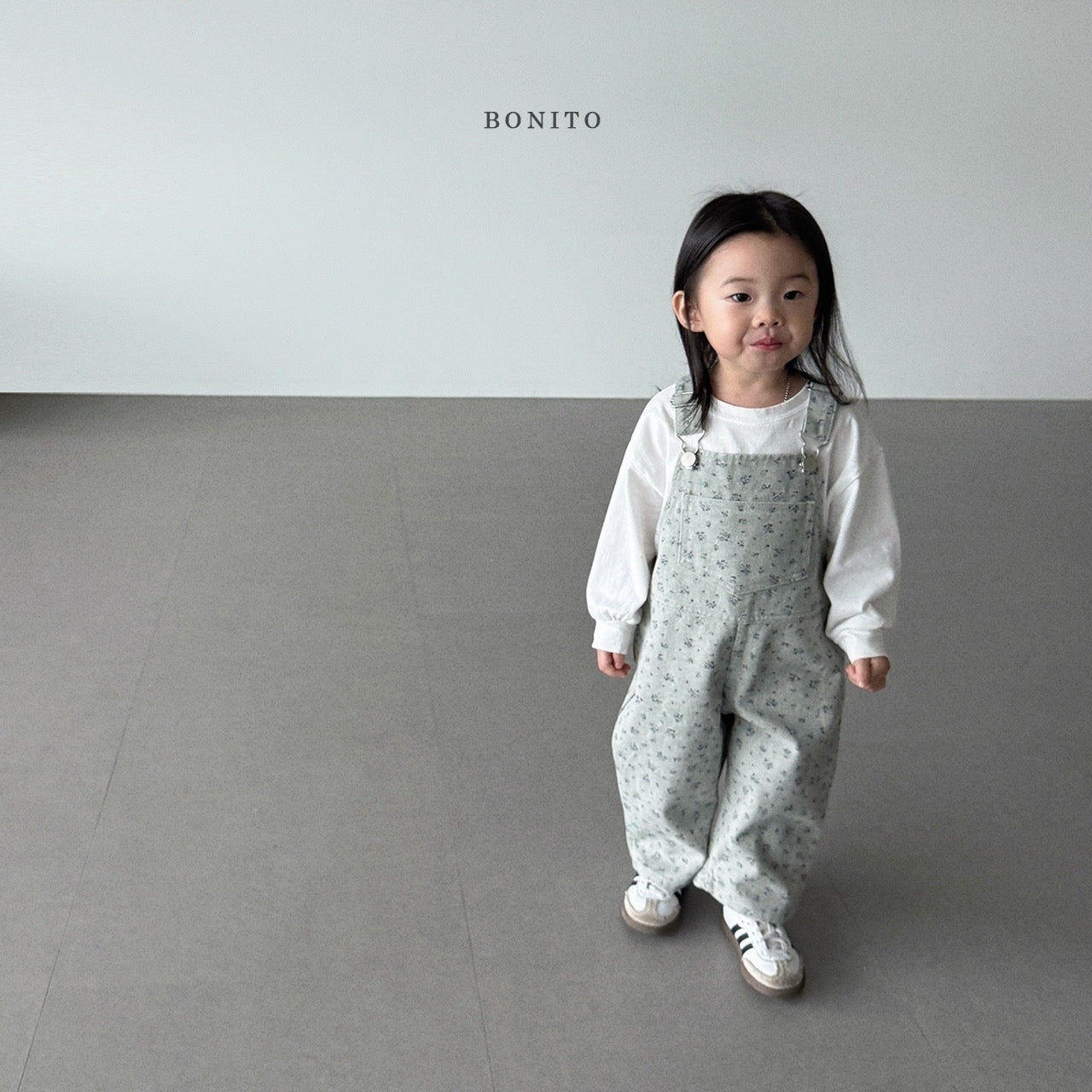 Denim Flower Overall