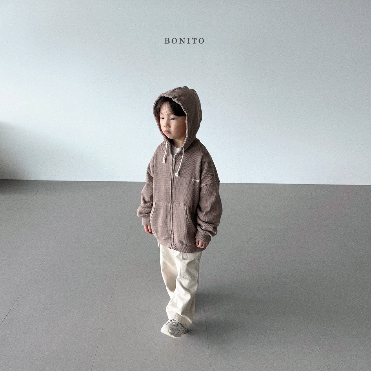 Waffle Zip-up Hoodie