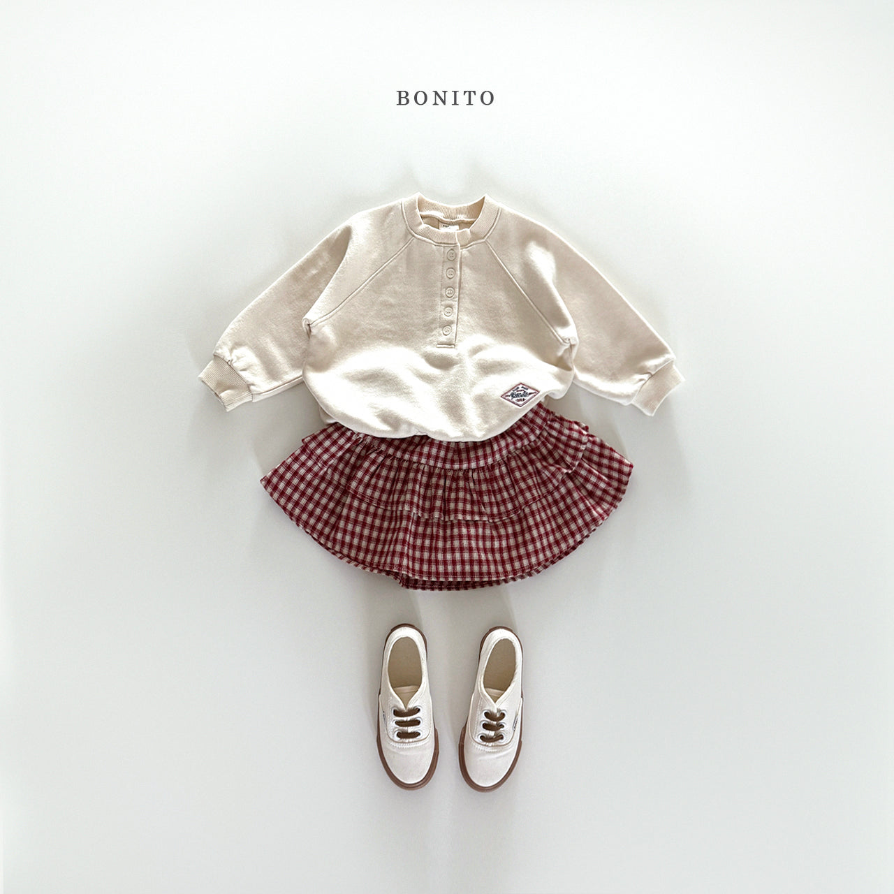 Check Tiered Skirt