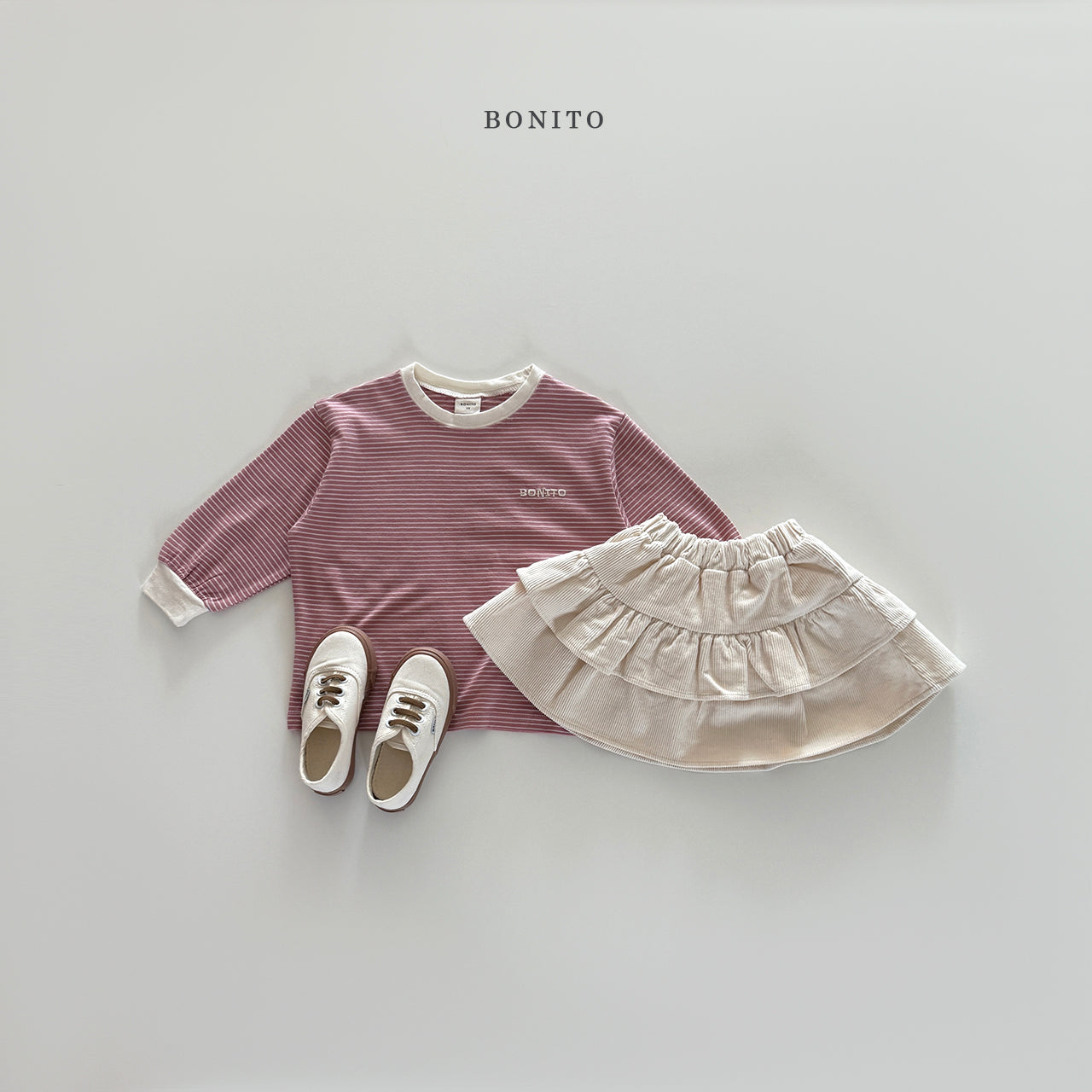 Corduroy Tiered Skirt