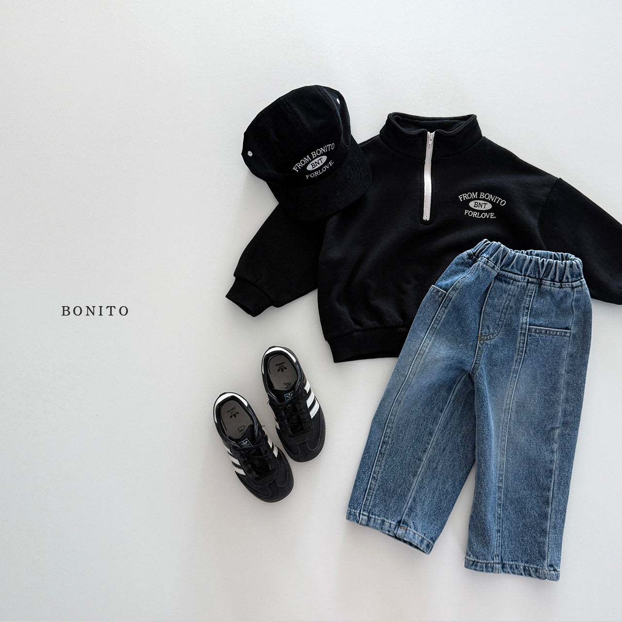 "From" Half Zip-up Sweatshirt