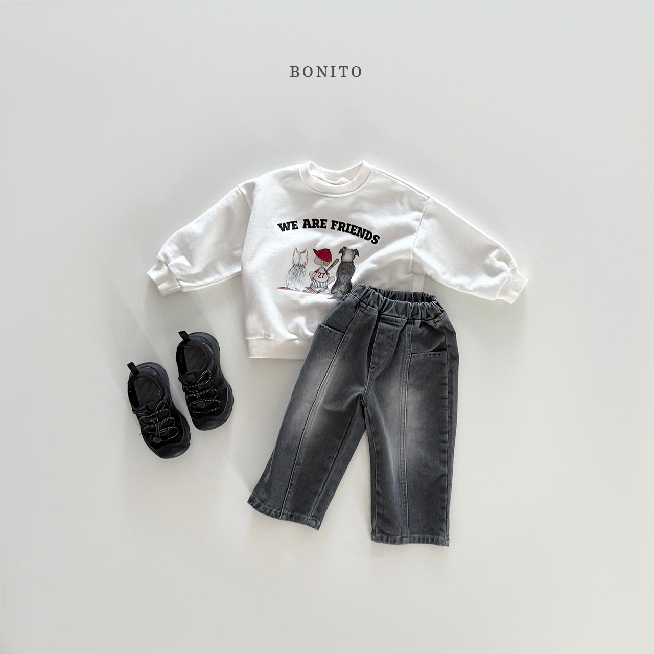Line Brushed Denim Pants