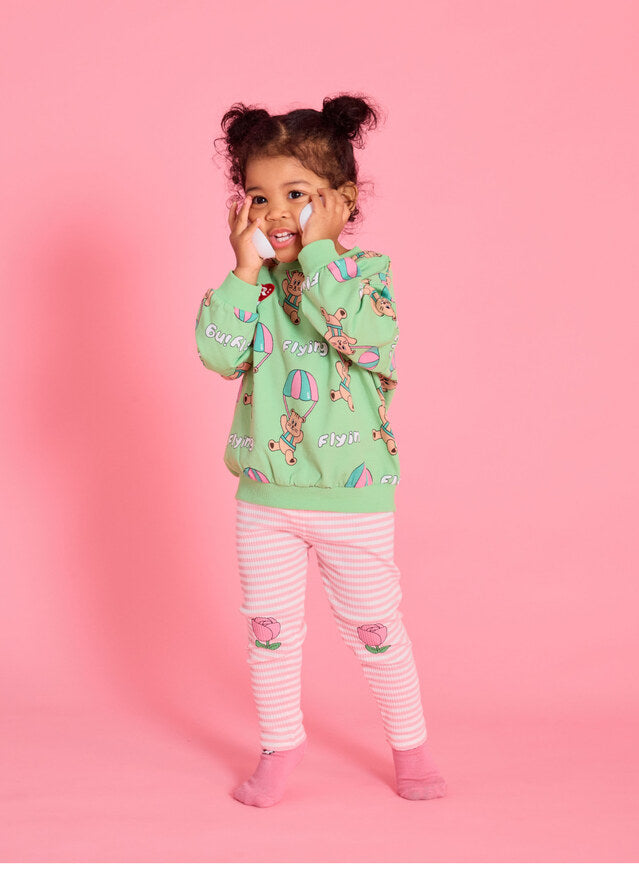 Floral Stripe Leggings