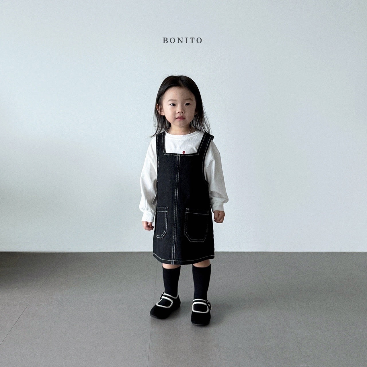 Stitch Denim Overall Dress