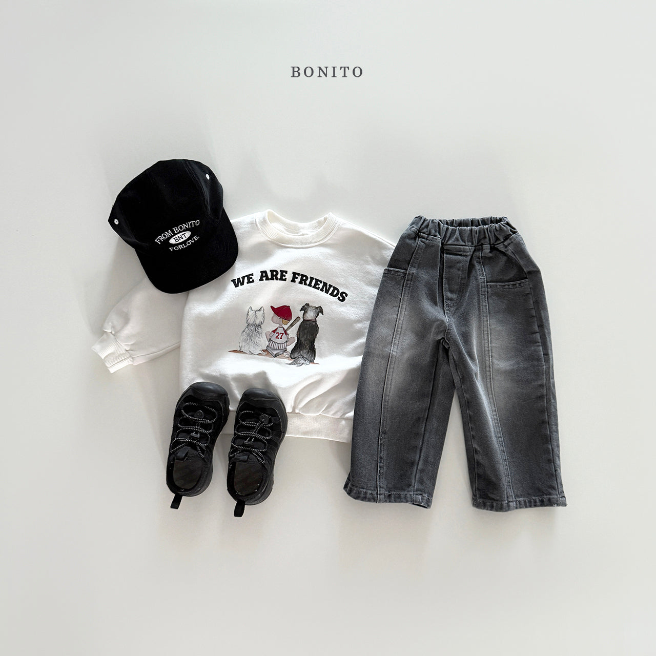 Line Brushed Denim Pants