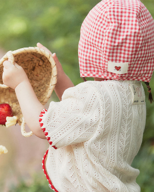 Cotton Gingham Bonnet