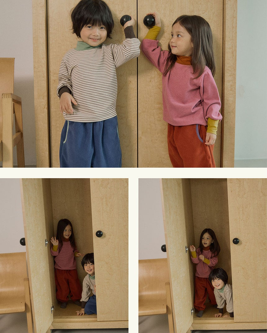 Layered Stripe Turtleneck T-shirt