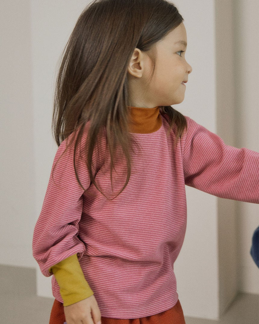 Layered Stripe Turtleneck T-shirt