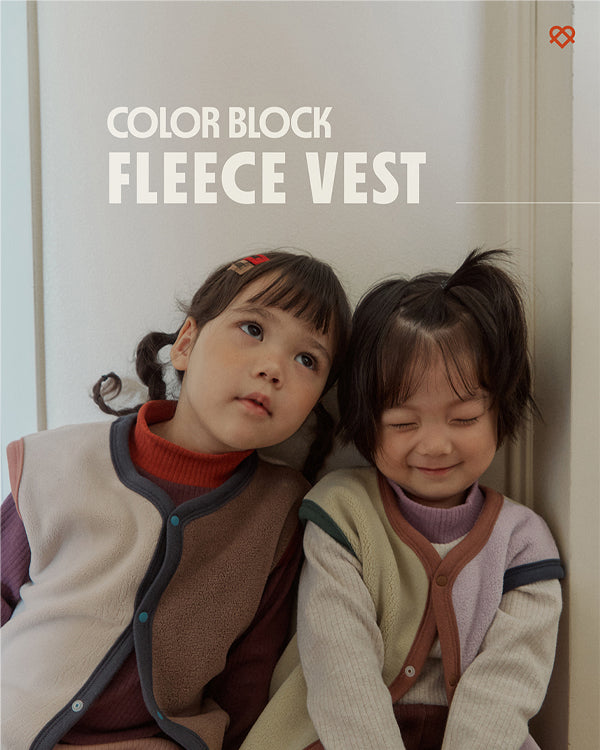 Color Block Fleece Vest