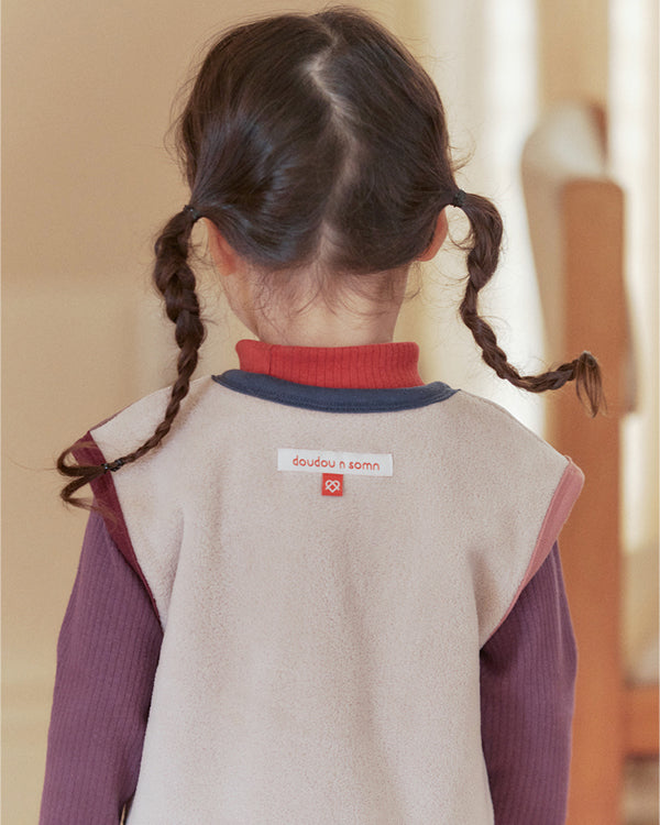 Color Block Fleece Vest