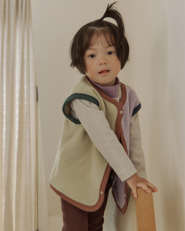 Color Block Fleece Vest