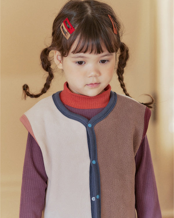 Color Block Fleece Vest