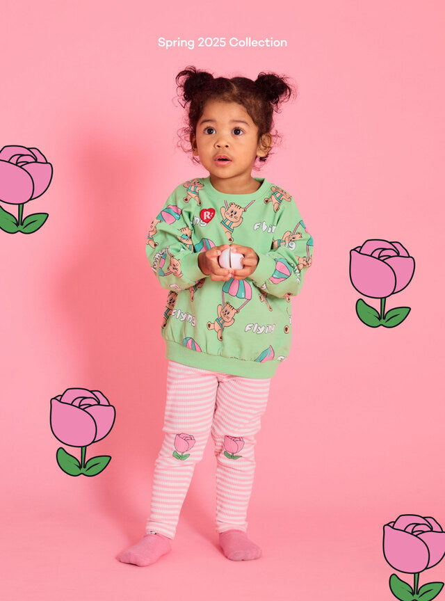 Floral Stripe Leggings