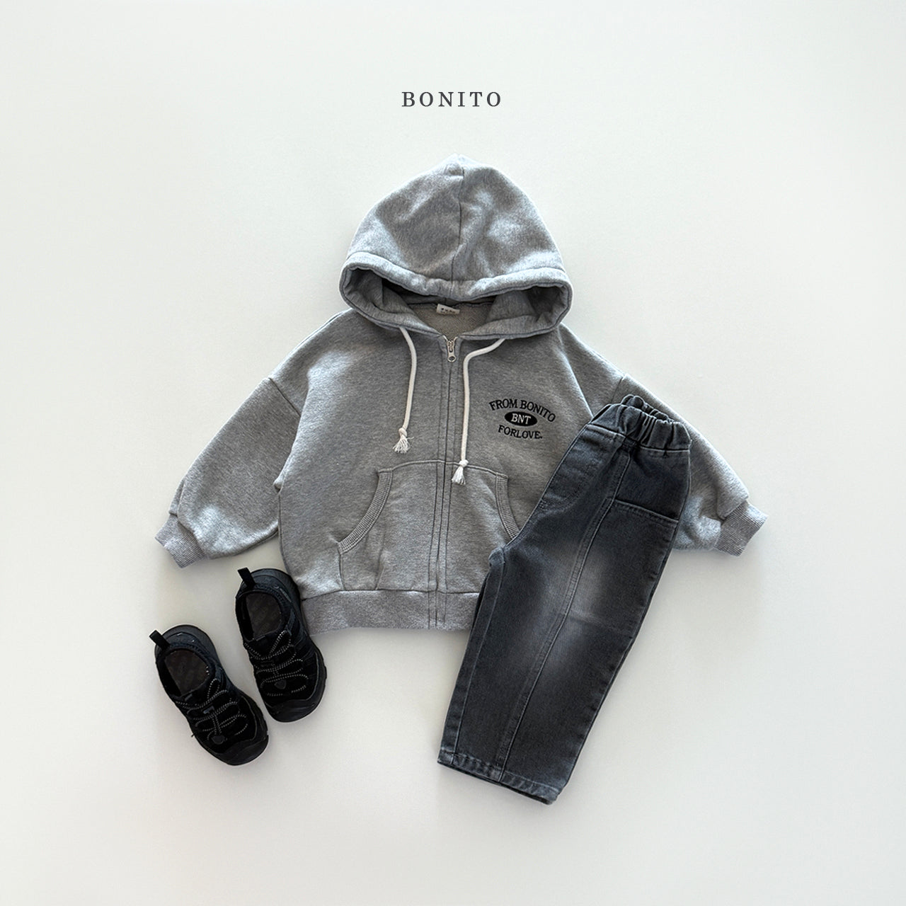 "From Bonito" Hoodie Zip-up Jacket