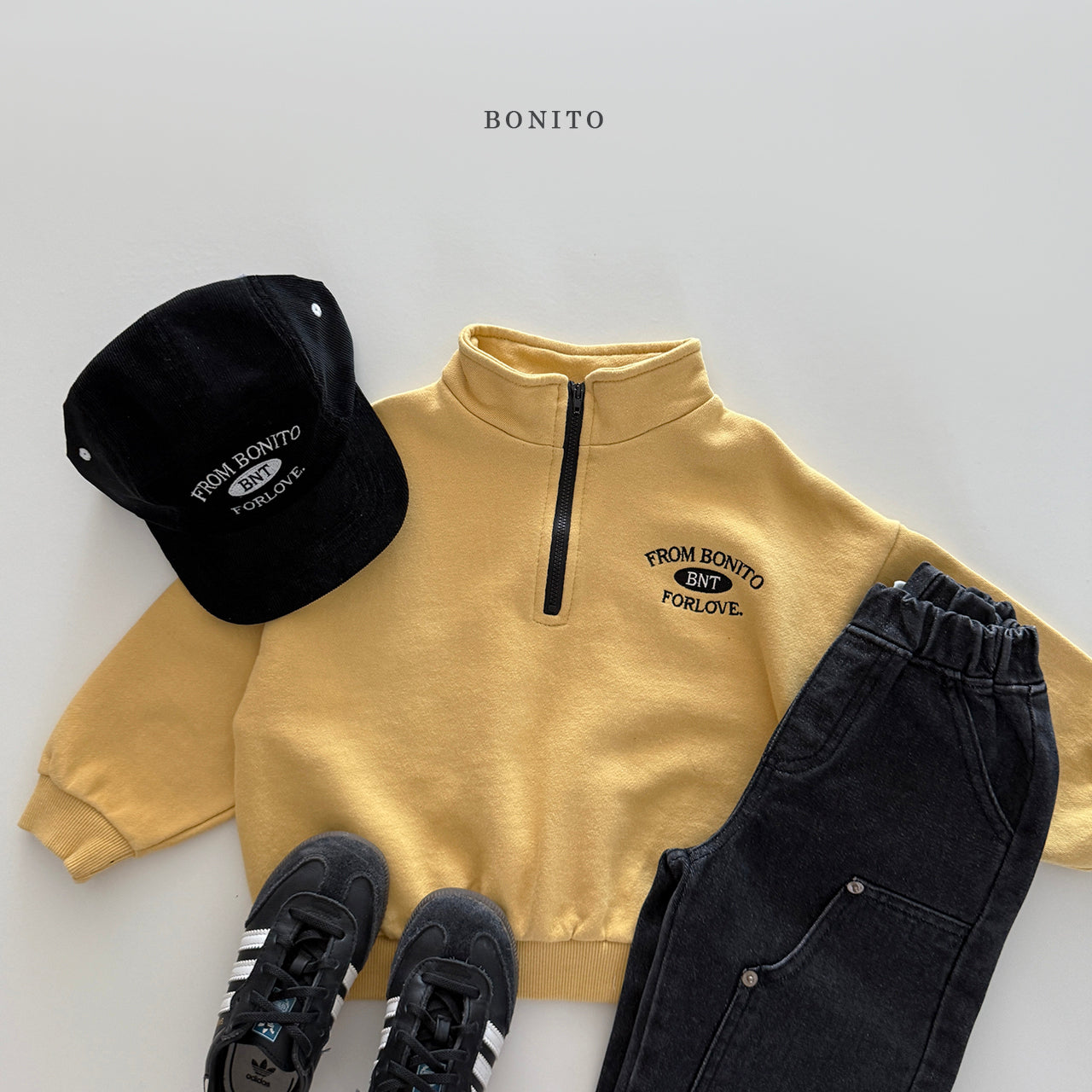 "From" Half Zip-up Sweatshirt