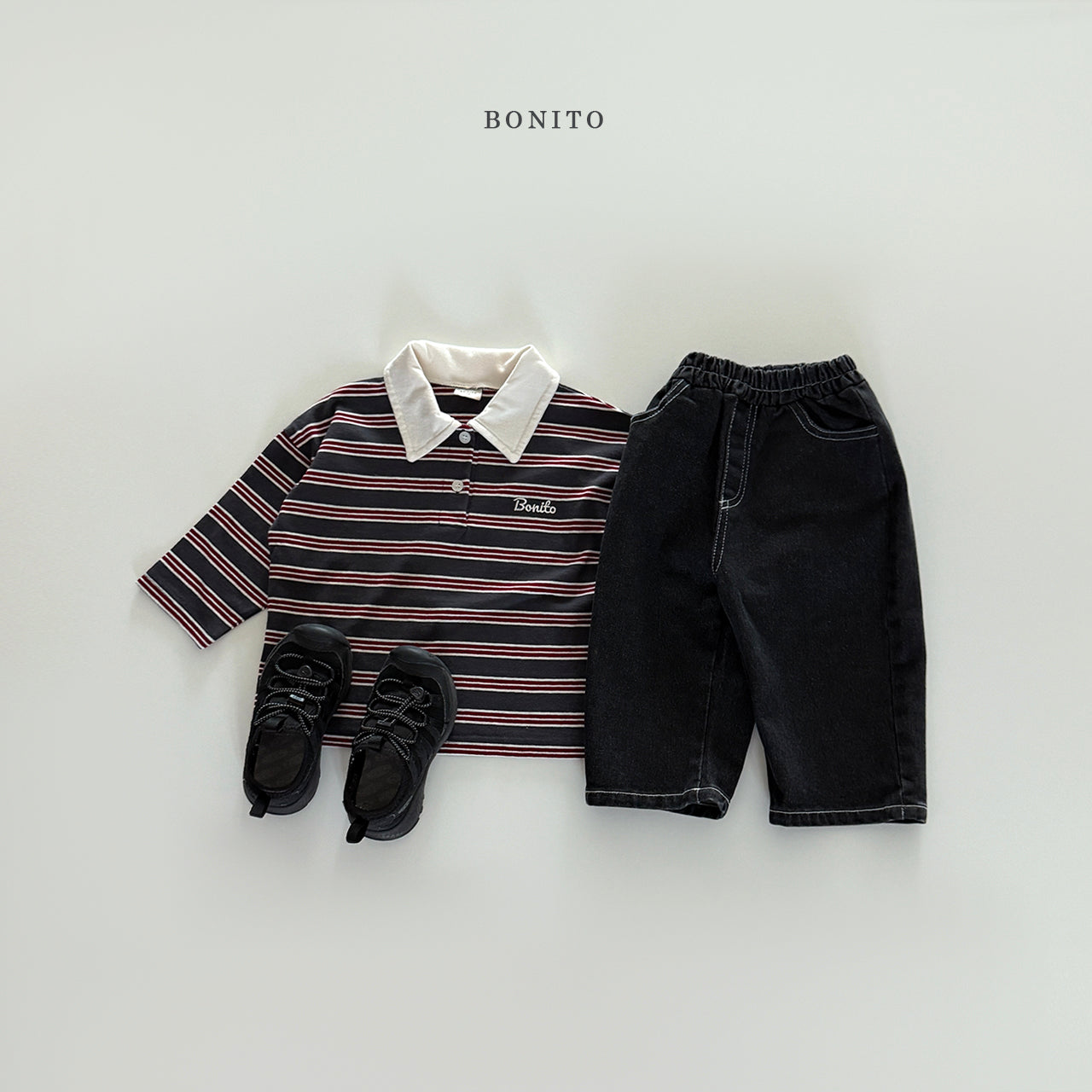 Stripe Collared T-shirt
