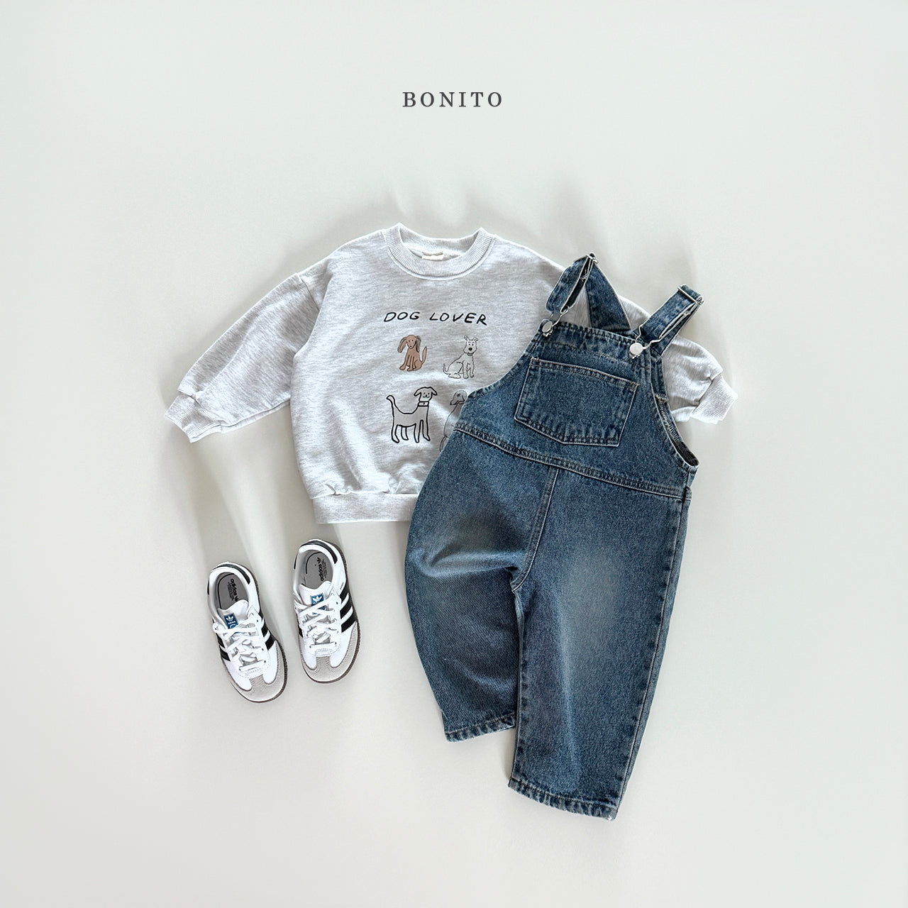 Denim Flower Overall