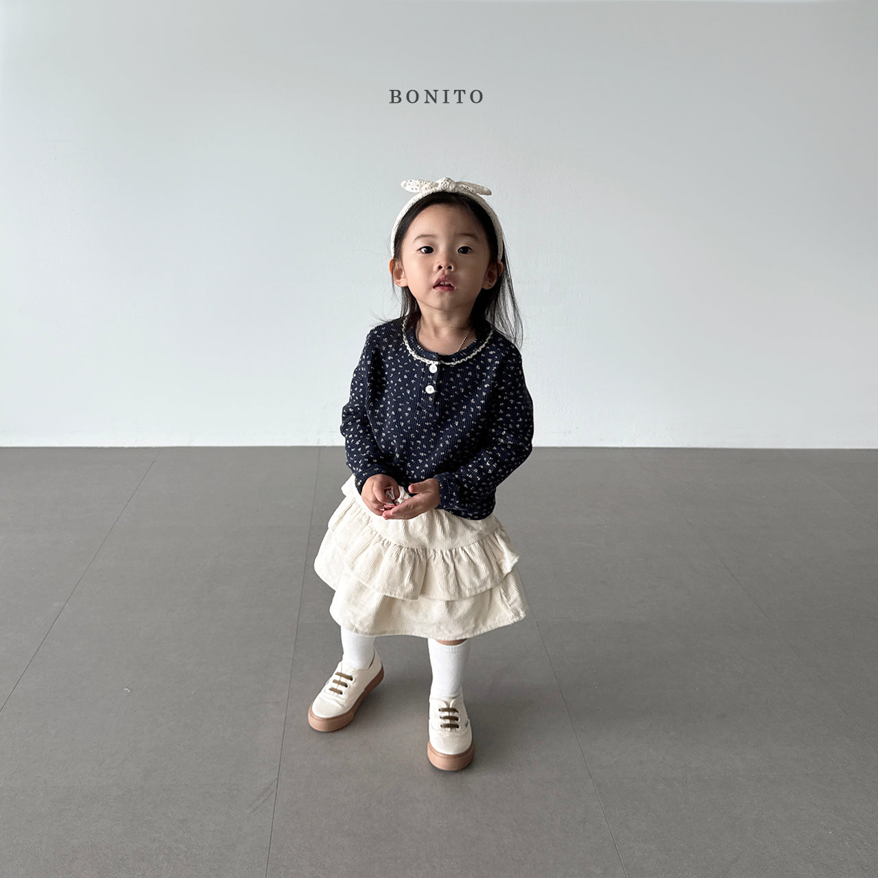 Corduroy Tiered Skirt