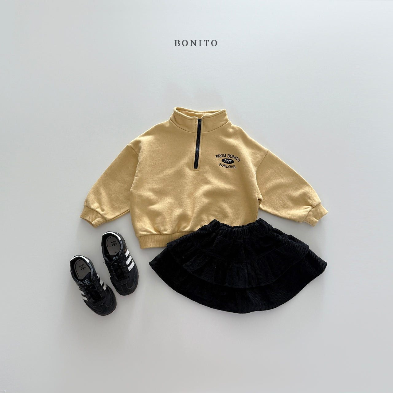 "From" Half Zip-up Sweatshirt