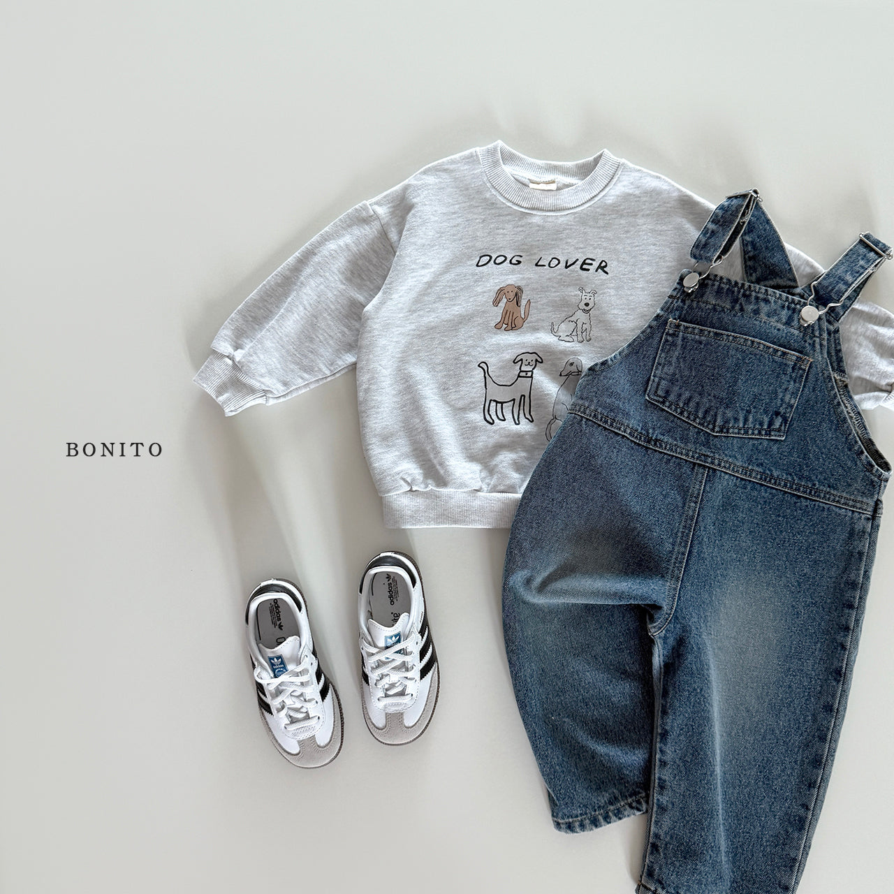 Denim Flower Overall
