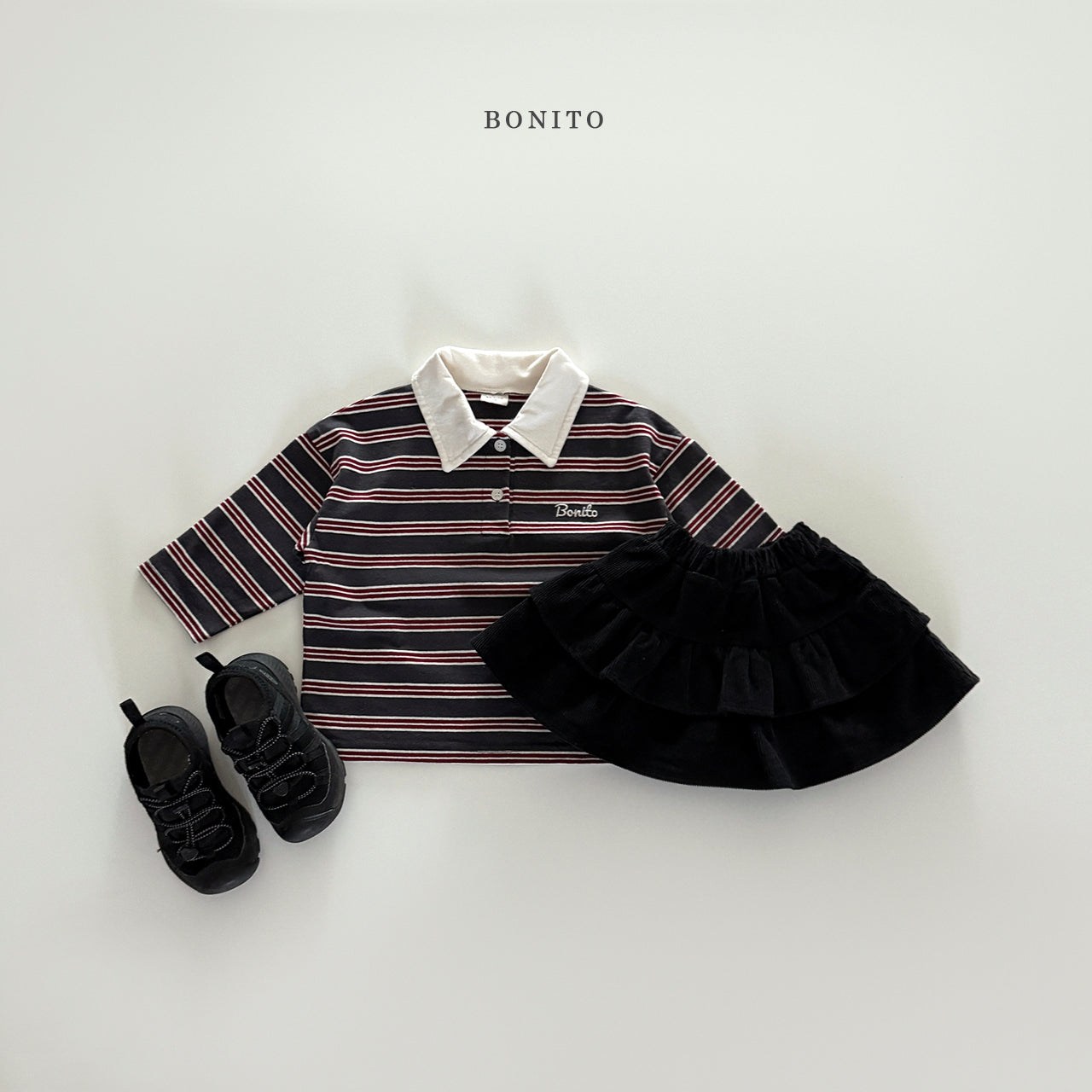Stripe Collared T-shirt