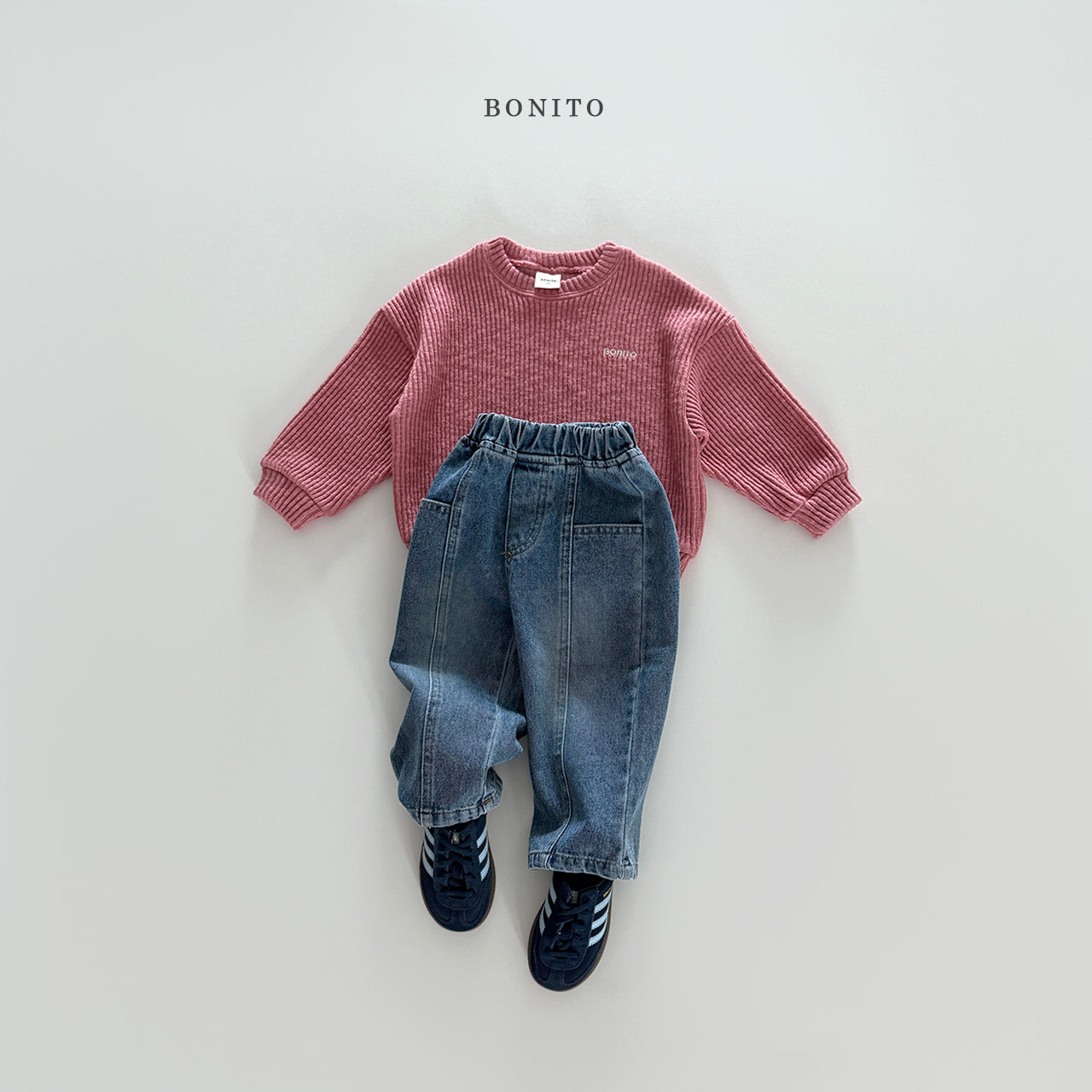 Line Brushed Denim Pants
