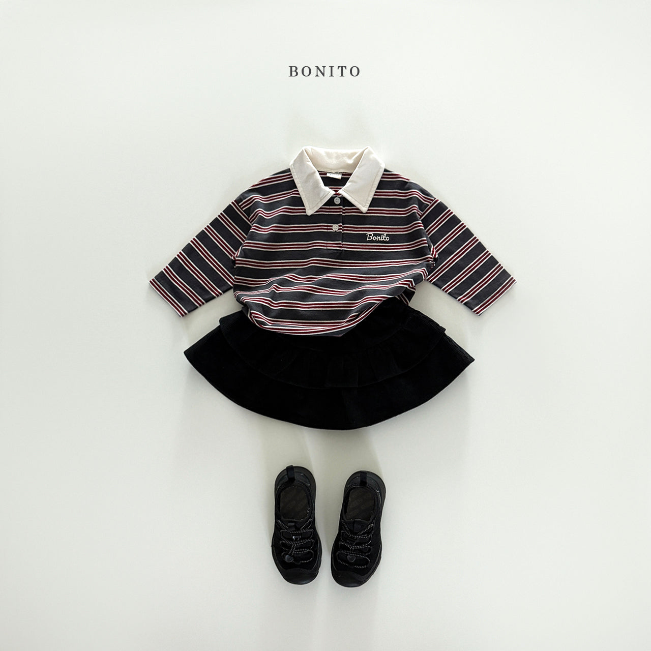 Stripe Collared T-shirt