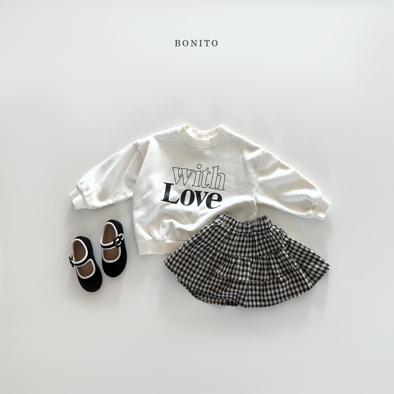 Check Tiered Skirt