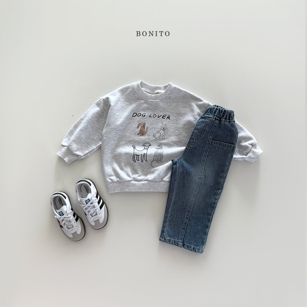 Line Brushed Denim Pants
