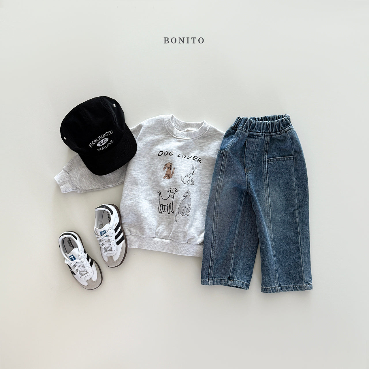 Line Brushed Denim Pants