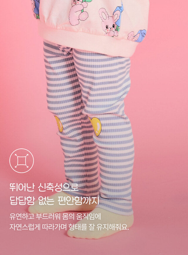 Floral Stripe Leggings