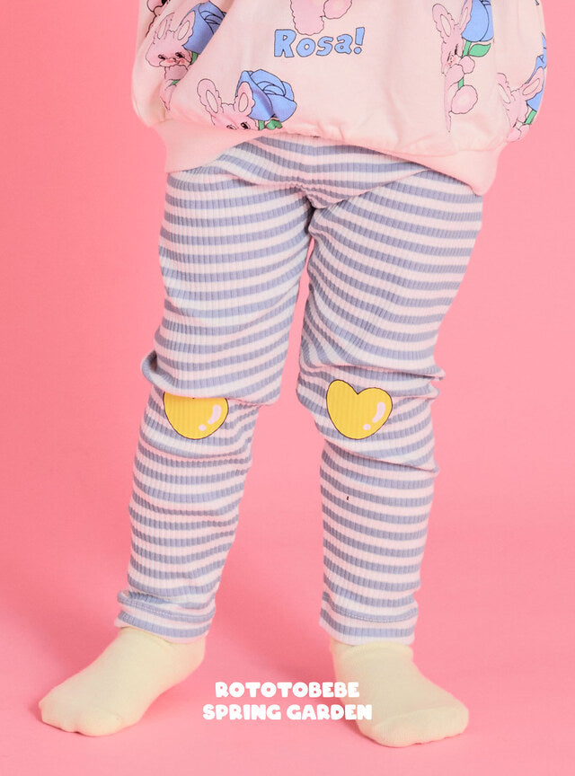 Floral Stripe Leggings
