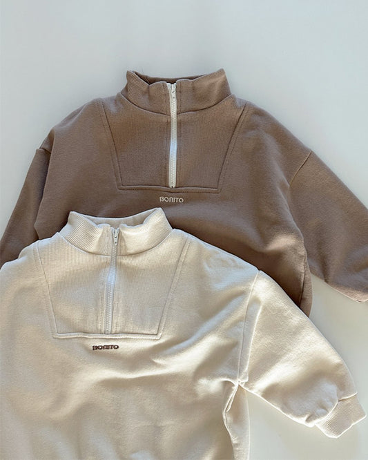 Half Neck Zip-Up Sweatshirt (L Only)