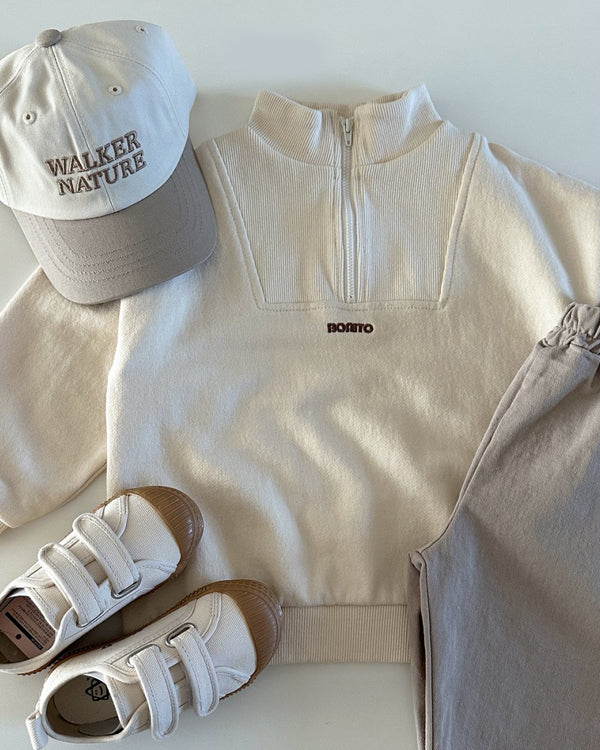 Half Neck Zip-Up Sweatshirt (L Only)