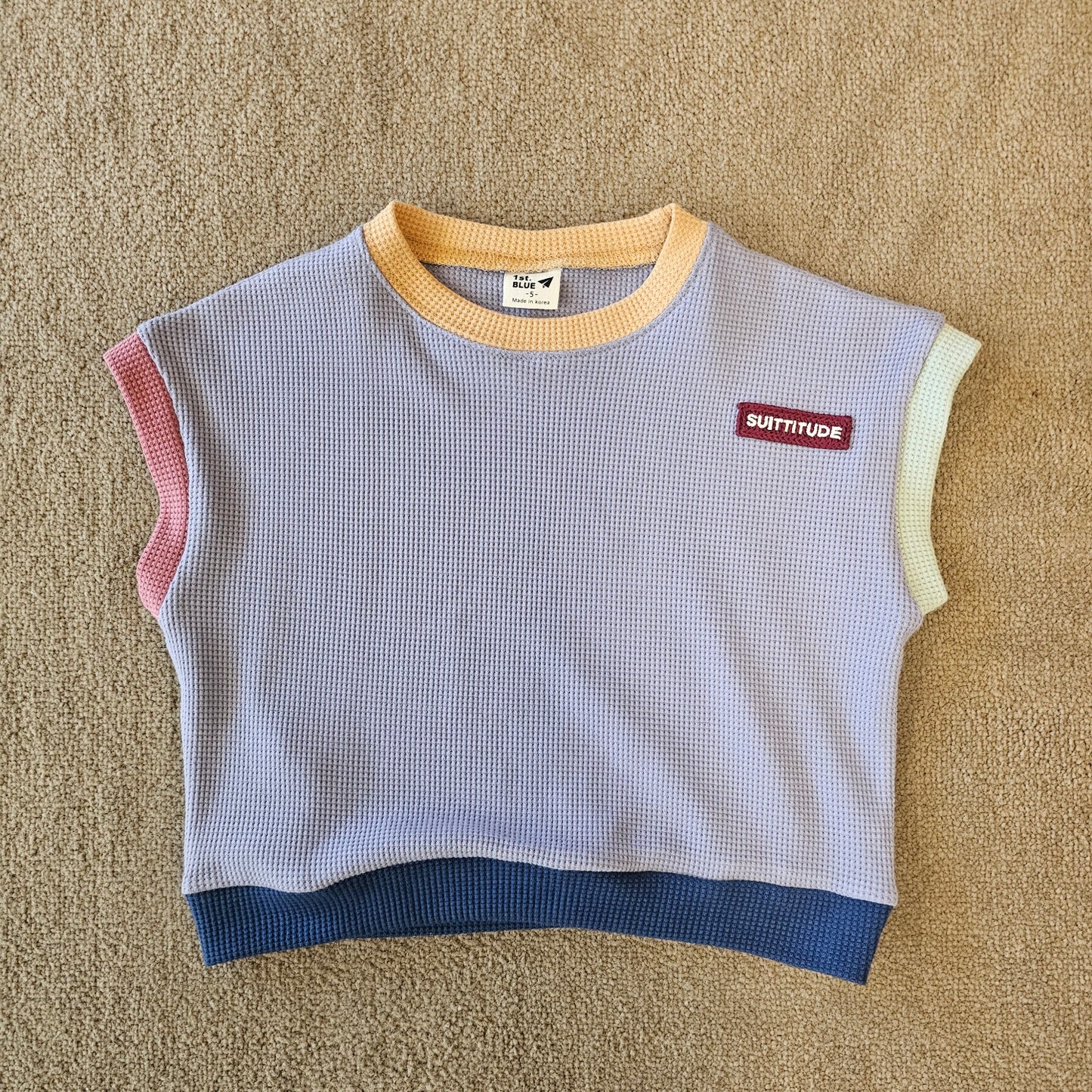 Color Waffle Vest