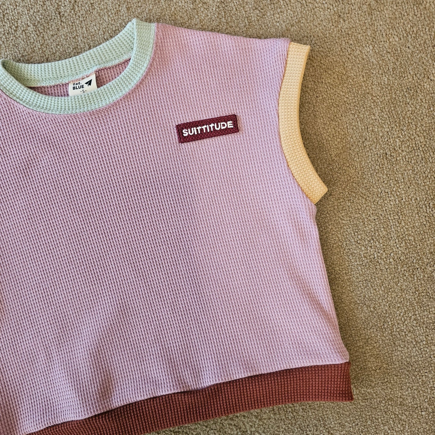 Color Waffle Vest