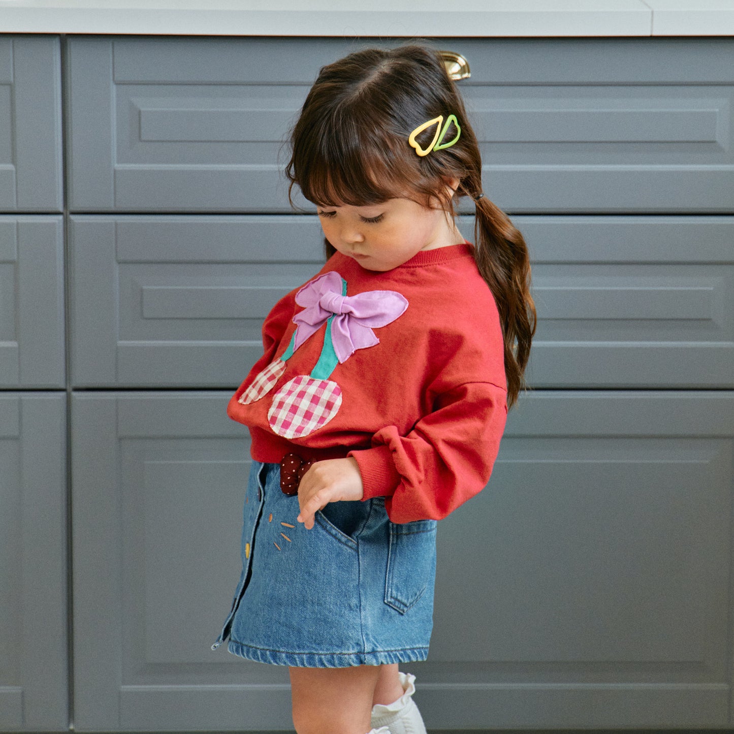 Ribbon Cherry Sweatshirt