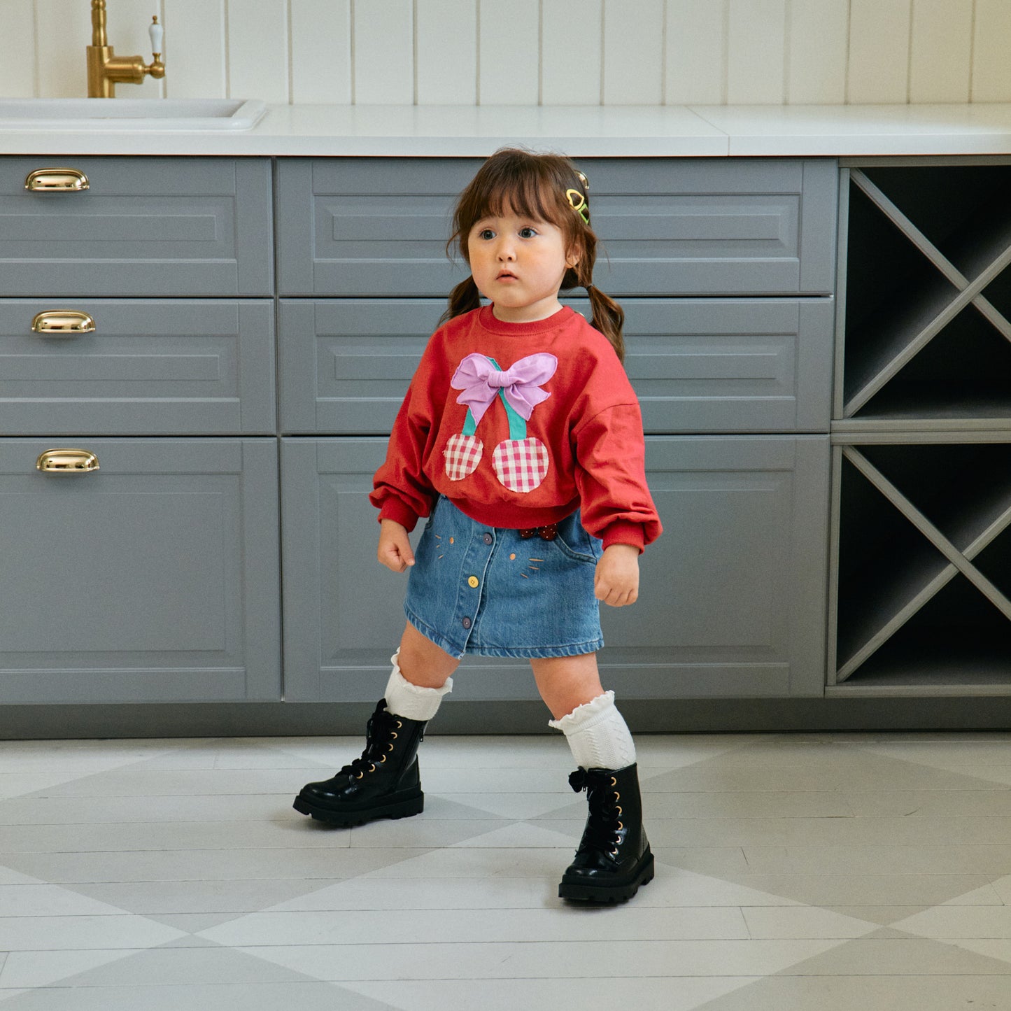 Ribbon Cherry Sweatshirt