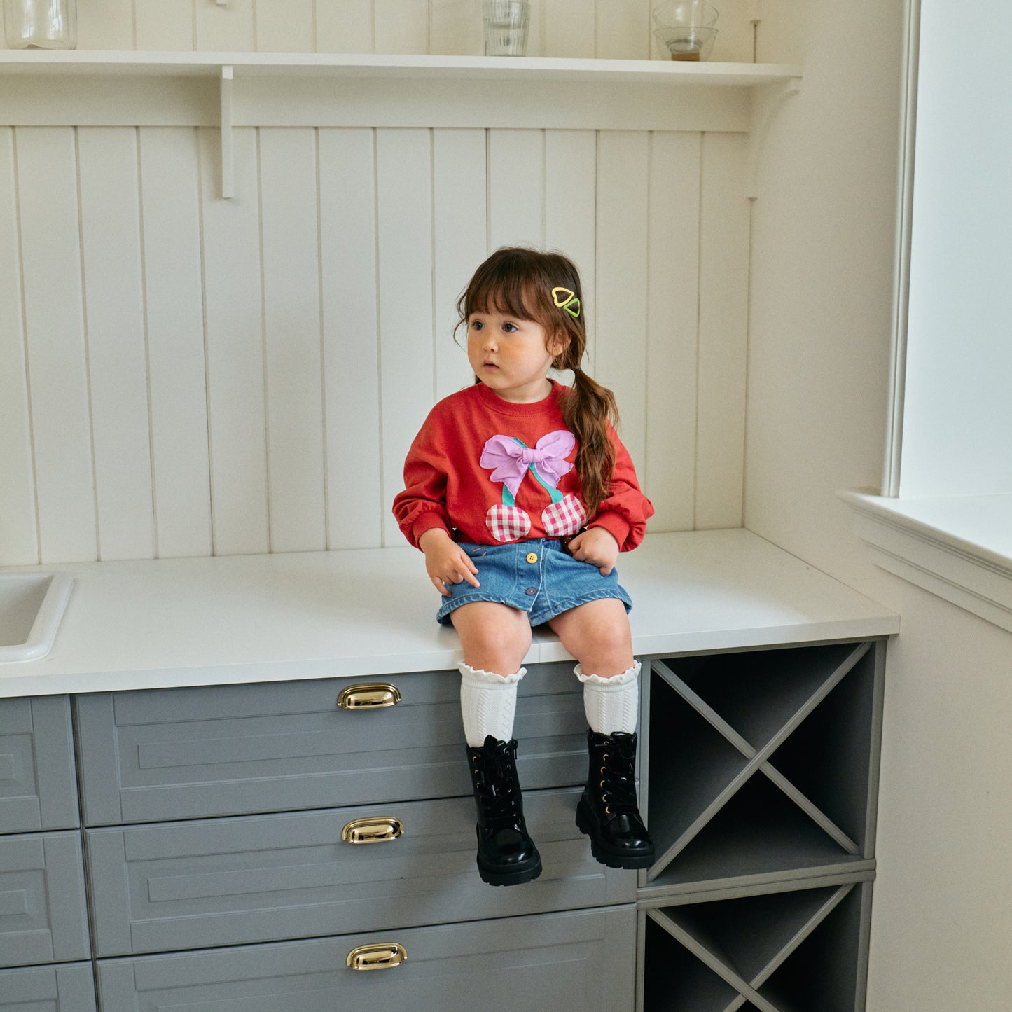 Ribbon Cherry Sweatshirt