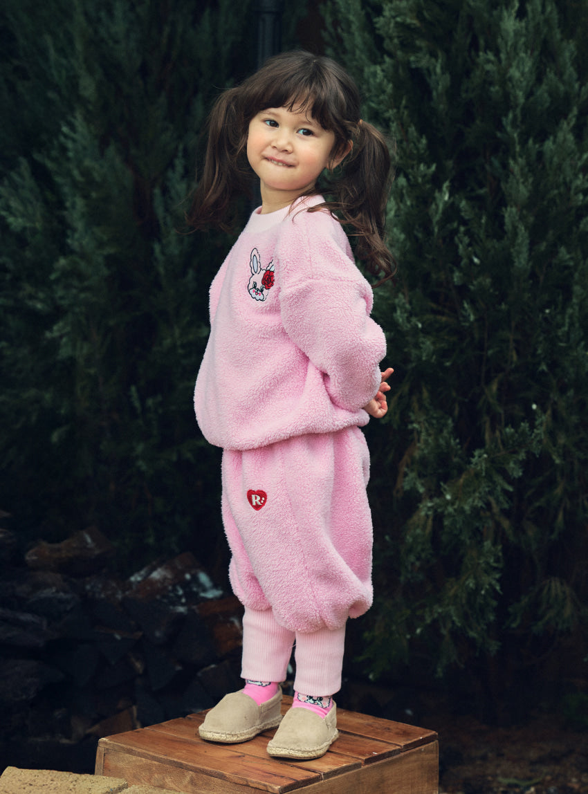 Boa Fleece Knit Ribbed Set