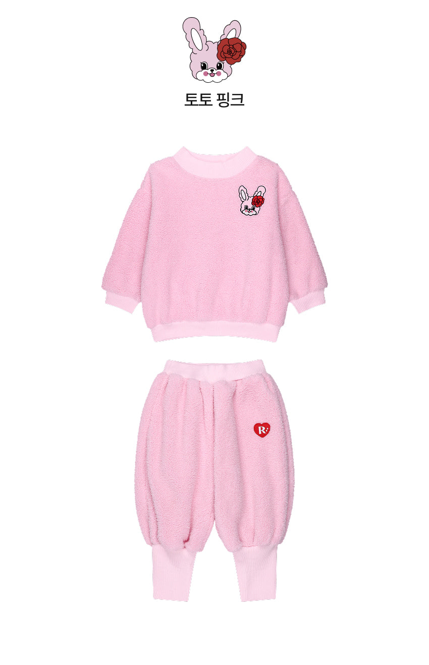 Boa Fleece Knit Ribbed Set