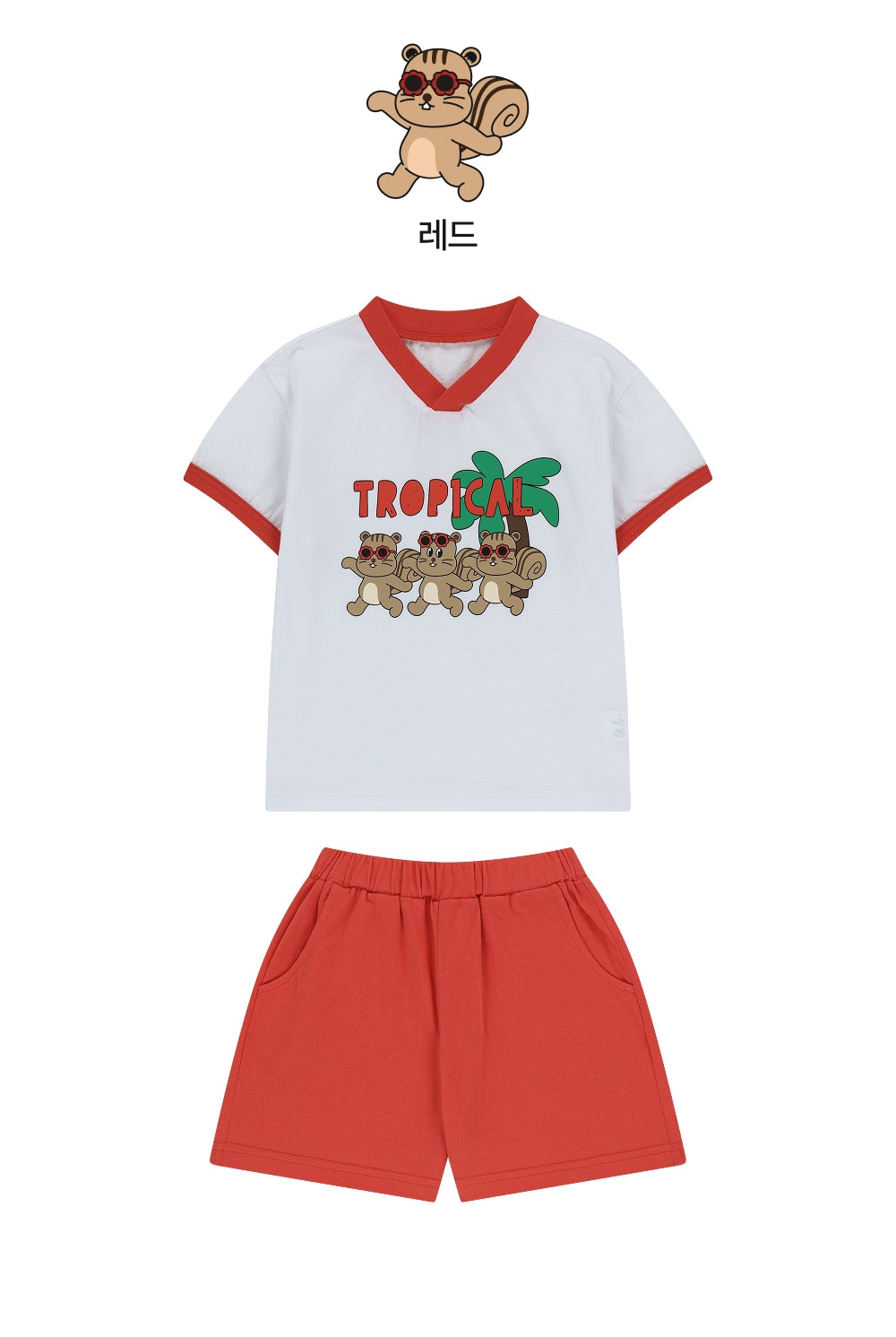 Tropical V-neck Set