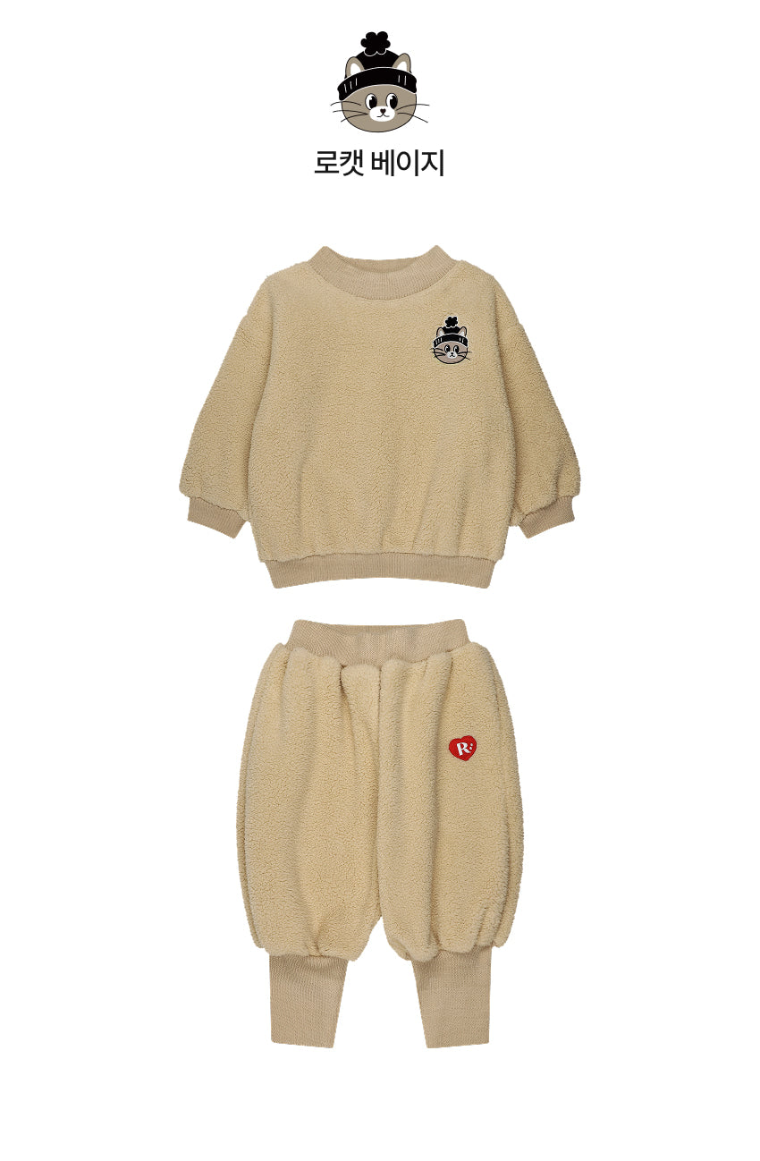 Boa Fleece Knit Ribbed Set