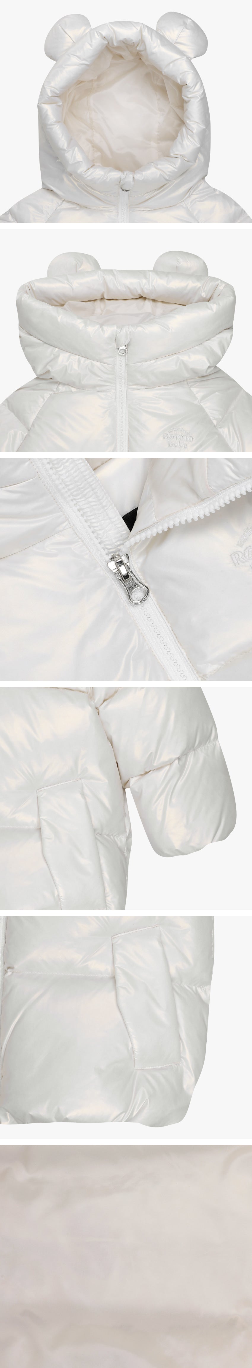 Glossy Polyester Mid-Length Down Jacket
