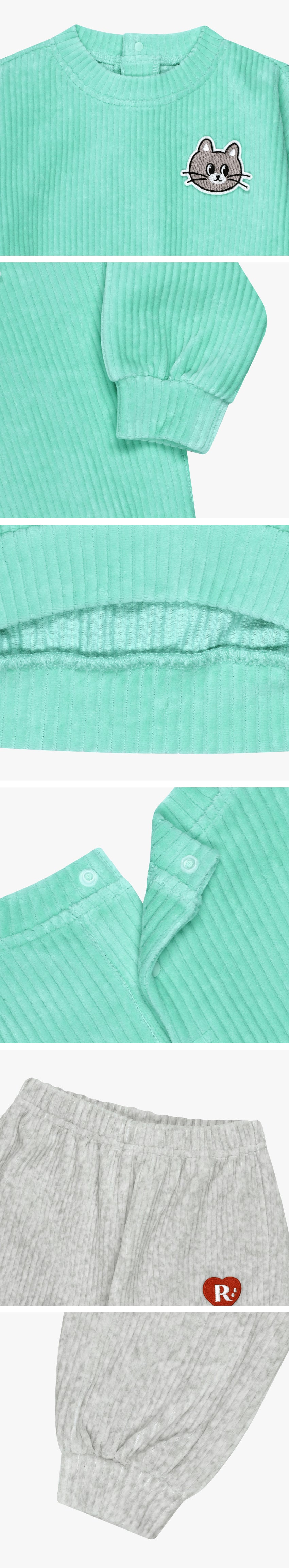 Velour Rib Cozy Two-Tone Set
