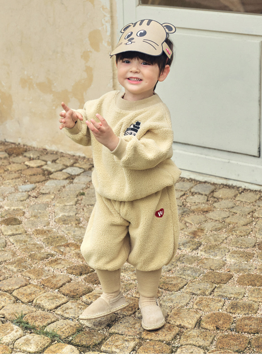 Boa Fleece Knit Ribbed Set