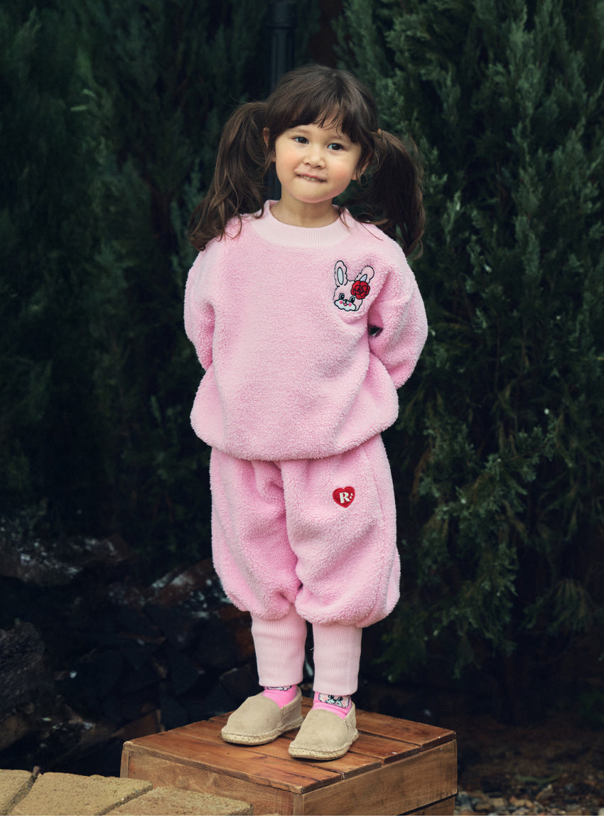 Boa Fleece Knit Ribbed Set