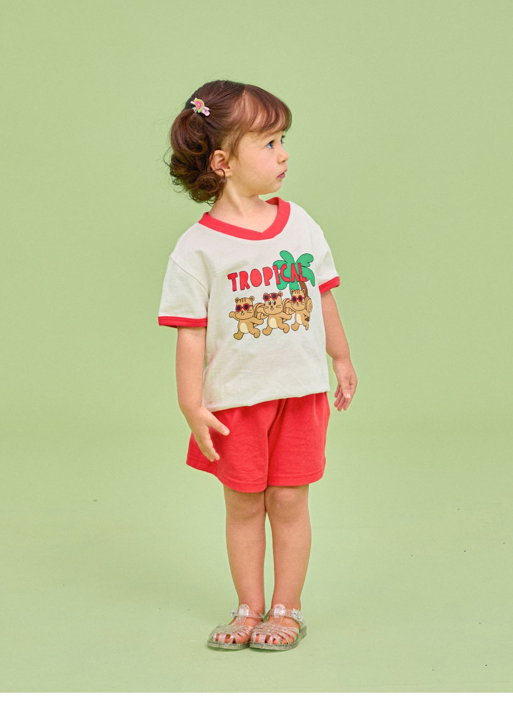 Tropical V-neck Set